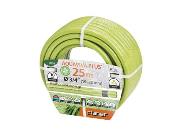 Claber Λάστιχο Κήπου Πράσινο Aquaviva Plus 3/4¨ - 25m - 9008