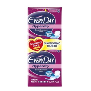 Σερβιέτες Every Day Hyperdry Maxi Night Ultra Plus 18τεμ.