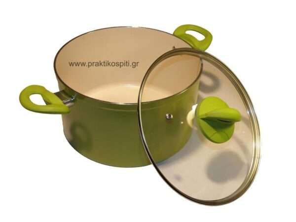 Χύτρα με Καπάκι Κεραμική Επίστρωση Green Cooking Eco - 24cm