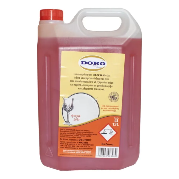 Υγρό Πιάτων Ξύδι 4lt DORO