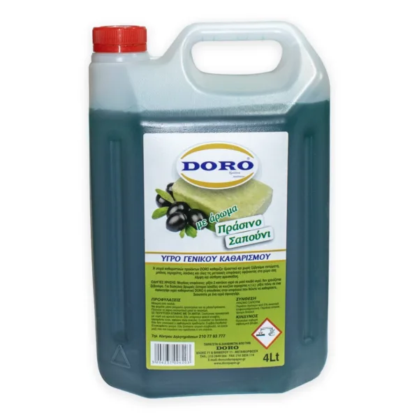 Υγρό Γενικού Καθαρισμού Πράσινο Σαπούνι 4lt DORO