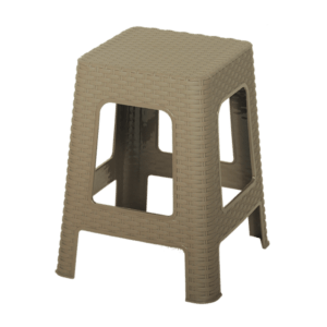 Σκαμπό Rattan Τετράγωνο Καραμέλα