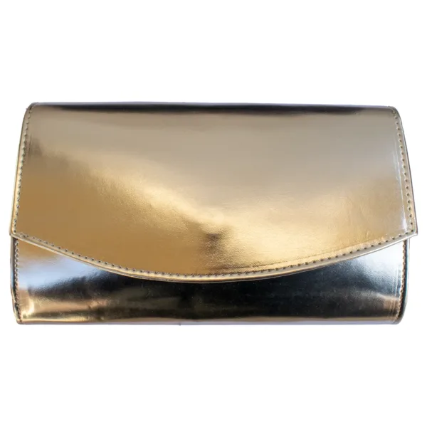 Τσάντα Φάκελος Χρυσή Μεσαία με λουρί