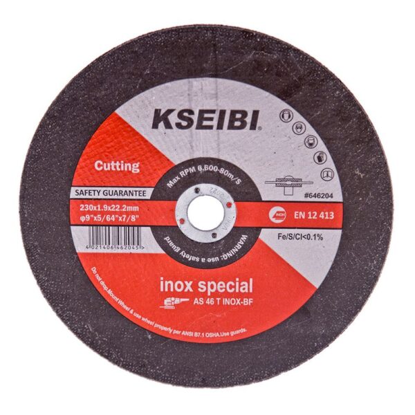 Δίσκος κοπής INOX 125Χ1Χ22,2 Kseibi 646006