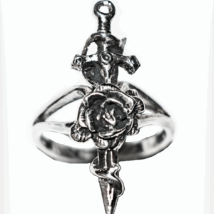 Δαχτυλίδι Σπαθί Με Τριαντάφυλλο ασήμι 925°